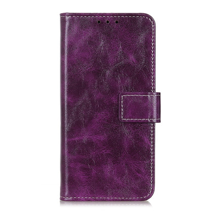 For iPhone 16 Pro Max Retro Crazy Horse Texture Horizontal Flip Leather Phone Case(Purple) - iPhone 16 Pro Max Cases by buy2fix | Online Shopping UK | buy2fix