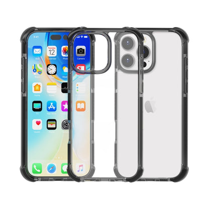 For iPhone 16 Pro Four-corner Shockproof TPU + Acrylic Phone Case(Black) - iPhone 16 Pro Cases by buy2fix | Online Shopping UK | buy2fix