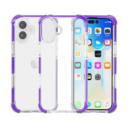 For iPhone 16 Plus Four-corner Shockproof TPU + Acrylic Phone Case(Purple) - iPhone 16 Plus Cases by buy2fix | Online Shopping UK | buy2fix