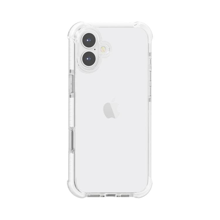 For iPhone 16 Four-corner Shockproof TPU + Acrylic Phone Case(Transparent) - iPhone 16 Cases by buy2fix | Online Shopping UK | buy2fix