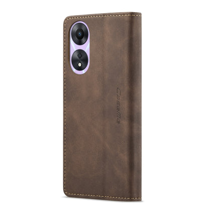 For OPPO A78 5G Global / A1X 5G CaseMe 013 Multifunctional Horizontal Flip Leather Phone Case(Coffee) - OPPO Cases by CaseMe | Online Shopping UK | buy2fix