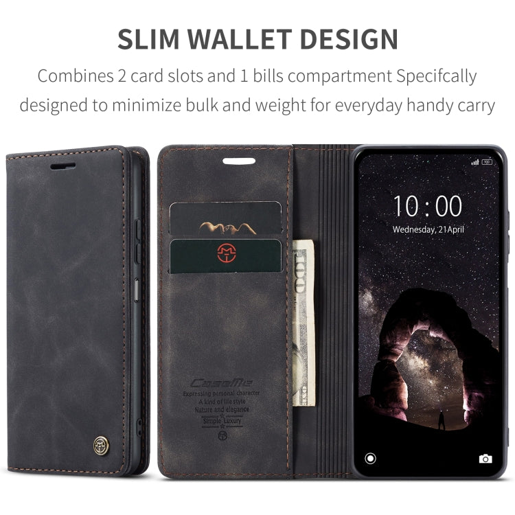 For Xiaomi Redmi Note 13 5G CaseMe 013 Multifunctional Horizontal Flip Leather Phone Case(Black) - Xiaomi Cases by CaseMe | Online Shopping UK | buy2fix