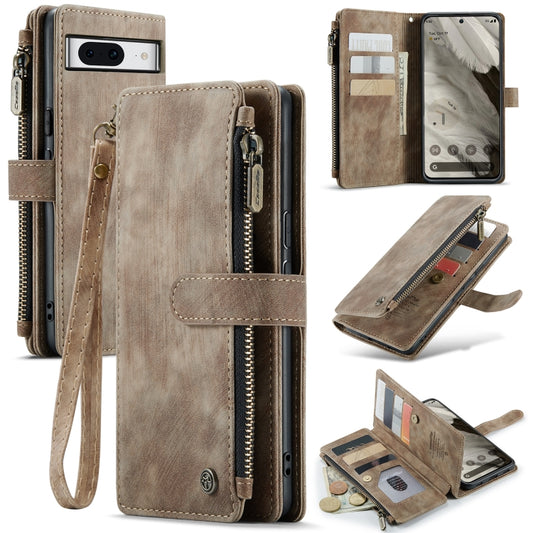 For Google Pixel 8 CaseMe C30 Multifunctional Leather Phone Case(Brown) - Google Cases by CaseMe | Online Shopping UK | buy2fix