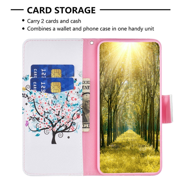 For iPhone 16 Colored Drawing Pattern Leather Phone Case(Tree) - iPhone 16 Cases by buy2fix | Online Shopping UK | buy2fix