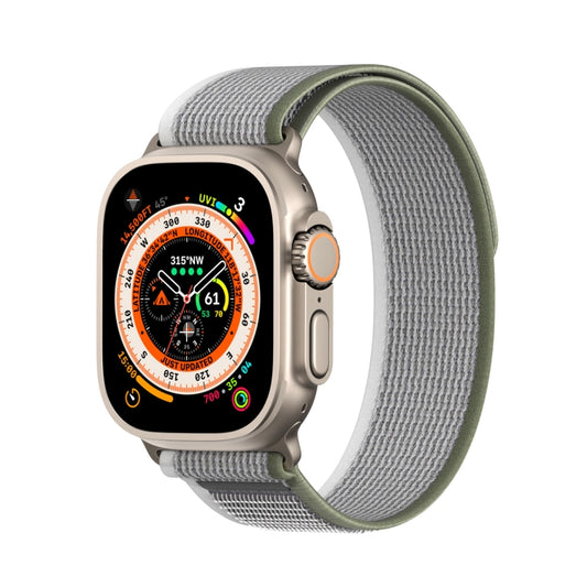 For Apple Watch SE 40mm DUX DUCIS YJ Series Nylon Watch Band(Green Grey) - Watch Bands by DUX DUCIS | Online Shopping UK | buy2fix