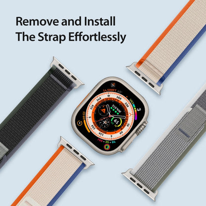 For Apple Watch 5 44mm DUX DUCIS YJ Series Nylon Watch Band(Orange Beige) - Watch Bands by DUX DUCIS | Online Shopping UK | buy2fix