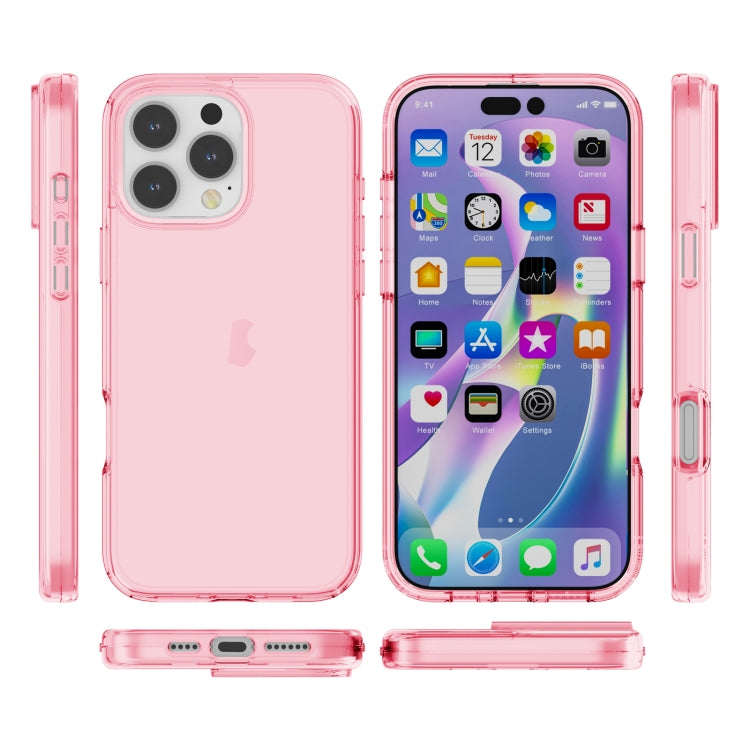 For iPhone 16 Pro Max Shockproof Terminator Transparent Phone Case(Pink) - iPhone 16 Pro Max Cases by buy2fix | Online Shopping UK | buy2fix