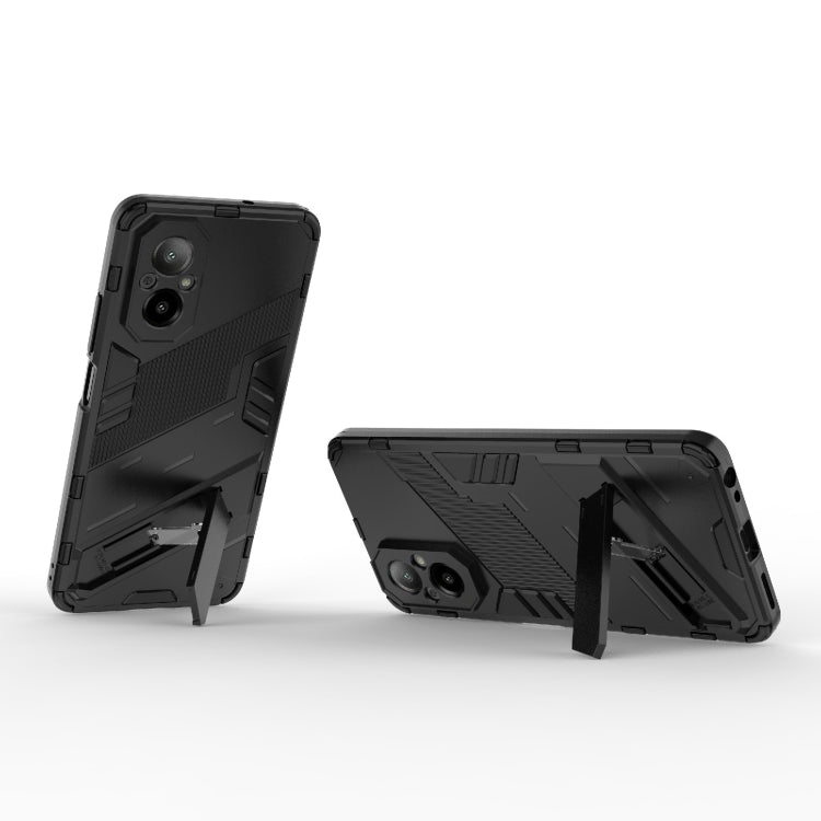 For Realme C67 4G Global Punk Armor 2 in 1 PC + TPU Phone Case with Holder(Black) - Realme Cases by buy2fix | Online Shopping UK | buy2fix