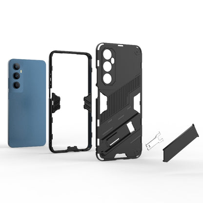 For Realme C65 4G Global Punk Armor 2 in 1 PC + TPU Phone Case with Holder(Grey) - Realme Cases by buy2fix | Online Shopping UK | buy2fix