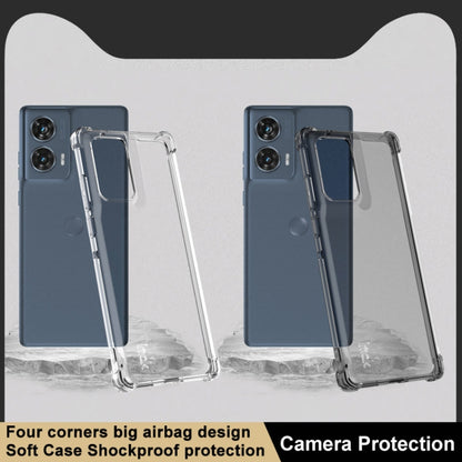 For Motorola Edge 50 Fusion 5G imak Shockproof Airbag TPU Phone Case(Transparent Black) - Motorola Cases by imak | Online Shopping UK | buy2fix