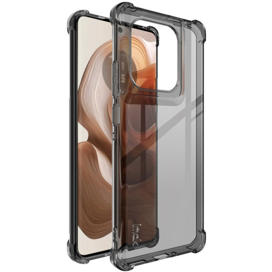 For Motorola Edge 50 Ultra 5G imak Shockproof Airbag TPU Phone Case(Transparent Black) - Motorola Cases by imak | Online Shopping UK | buy2fix