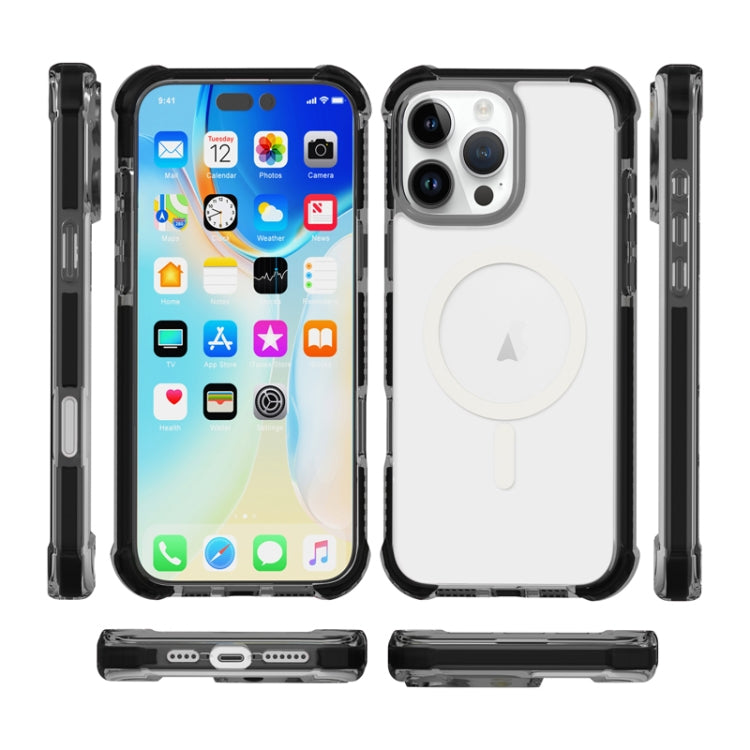 For iPhone 16 Pro Max Acrylic Magsafe Magnetic Shockproof Phone Case(Black) - iPhone 16 Pro Max Cases by buy2fix | Online Shopping UK | buy2fix