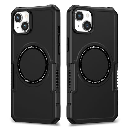 For iPhone 15 Shockproof Armor MagSafe Phone Case(Black) - iPhone 15 Cases by buy2fix | Online Shopping UK | buy2fix