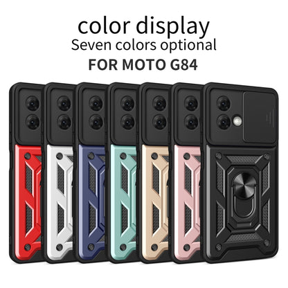 For Motorola Moto G84 Sliding Camera Cover Design TPU Hybrid PC Phone Case(Rose Gold) - Motorola Cases by buy2fix | Online Shopping UK | buy2fix