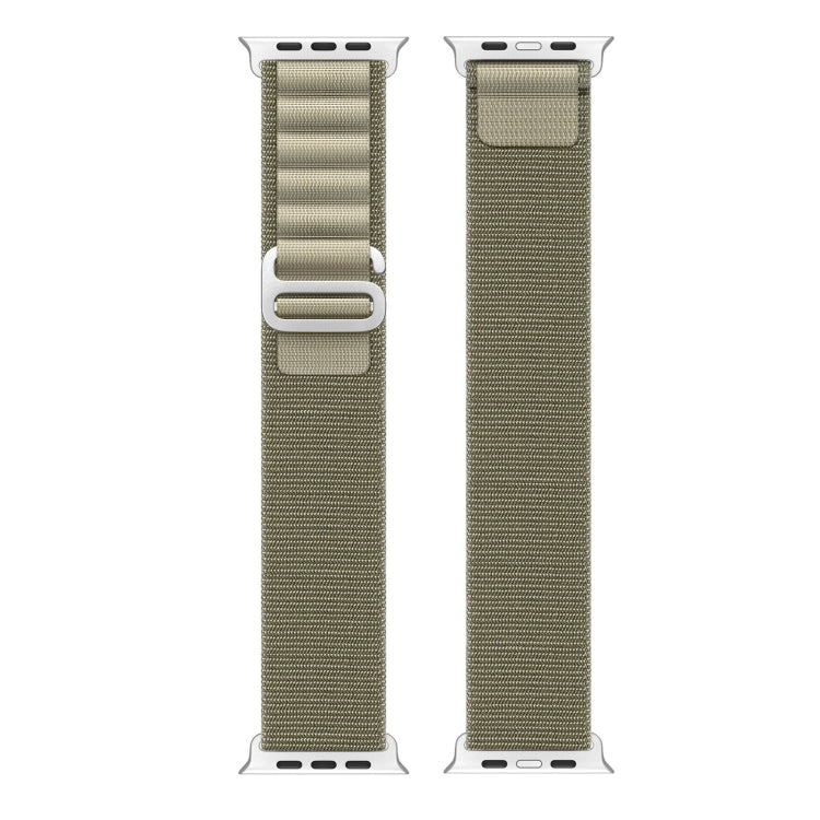 For Apple Watch Series 9 41mm DUX DUCIS GS Series Nylon Loop Watch Band(Olive) - Watch Bands by DUX DUCIS | Online Shopping UK | buy2fix