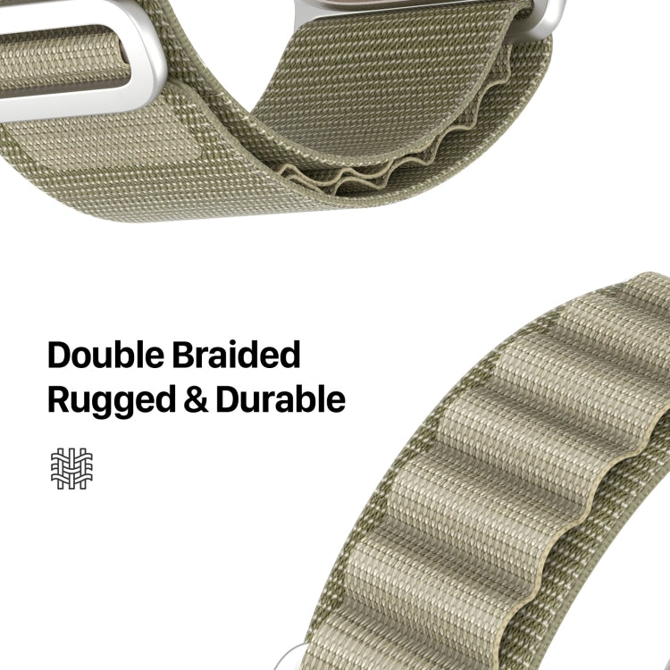 For Apple Watch Series 9 41mm DUX DUCIS GS Series Nylon Loop Watch Band(Olive) - Watch Bands by DUX DUCIS | Online Shopping UK | buy2fix