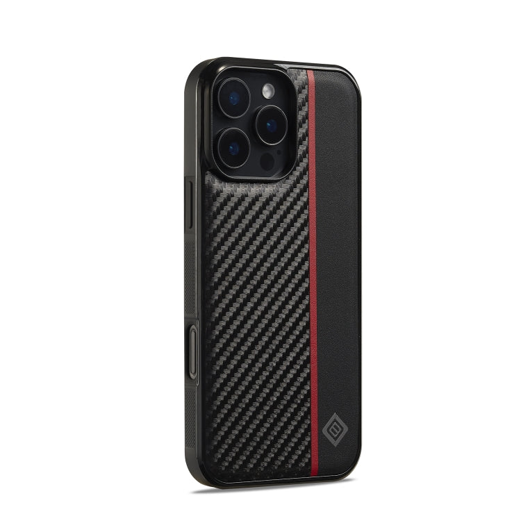 For iPhone 16 Pro LC.IMEEKE 3 in 1 Carbon Fiber Texture Shockproof Phone Case(Black) - iPhone 16 Pro Cases by LC.IMEEKE | Online Shopping UK | buy2fix