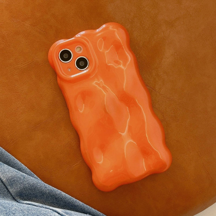 For iPhone 16 Pro Wave Bubbles TPU Phone Case(Pearlescent Orange) - iPhone 16 Pro Cases by buy2fix | Online Shopping UK | buy2fix