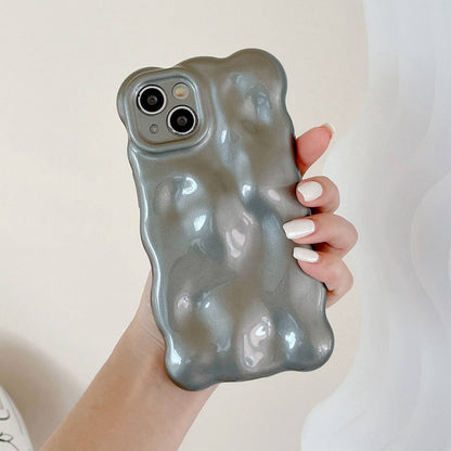 For iPhone 16 Plus Wave Bubbles TPU Phone Case(Grey) - iPhone 16 Plus Cases by buy2fix | Online Shopping UK | buy2fix