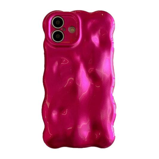 For iPhone 16 Plus Wave Bubbles TPU Phone Case(Red) - iPhone 16 Plus Cases by buy2fix | Online Shopping UK | buy2fix