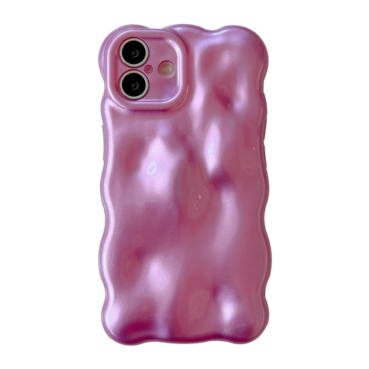 For iPhone 16 Wave Bubbles TPU Phone Case(Pearlescent Purple) - iPhone 16 Cases by buy2fix | Online Shopping UK | buy2fix