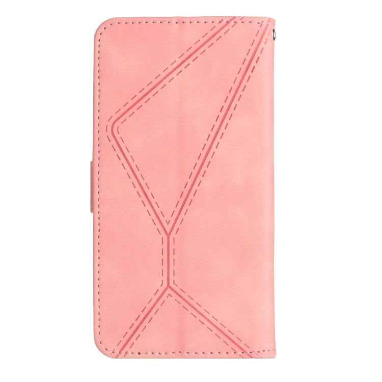 For Samsung Galaxy S24+ 5G Stitching Embossed Leather Phone Case(Pink) - Galaxy S24+ 5G Cases by buy2fix | Online Shopping UK | buy2fix