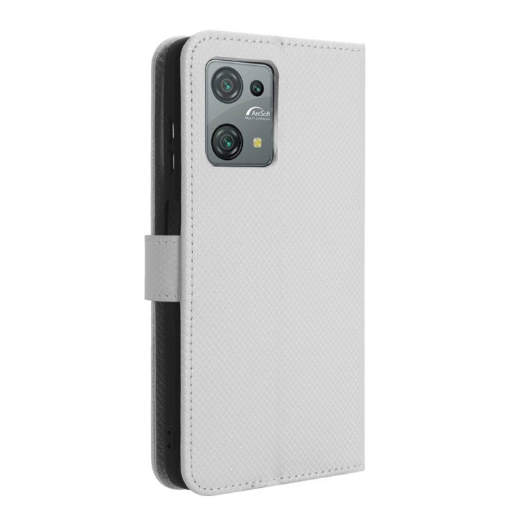 For Blackview Oscal C30 / C30 Pro Diamond Texture Leather Phone Case(White) - More Brand by buy2fix | Online Shopping UK | buy2fix