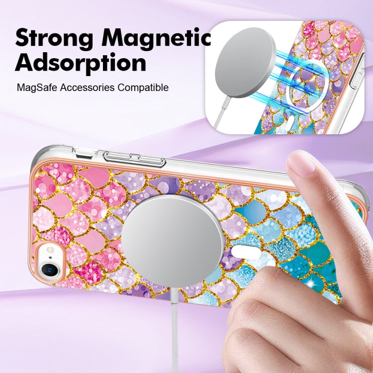 For iPhone 8 / SE 2022 / 2020 Marble Pattern Dual-side IMD Magsafe TPU Phone Case(Colorful Scales) - iPhone SE 2022 / 2020 / 8 / 7 Cases by buy2fix | Online Shopping UK | buy2fix