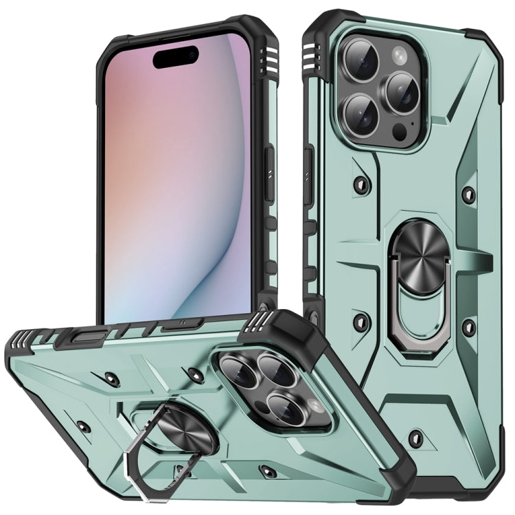 For iPhone 16 Pro Max Ring Holder Phone Case(Midnight Green) - iPhone 16 Pro Max Cases by buy2fix | Online Shopping UK | buy2fix