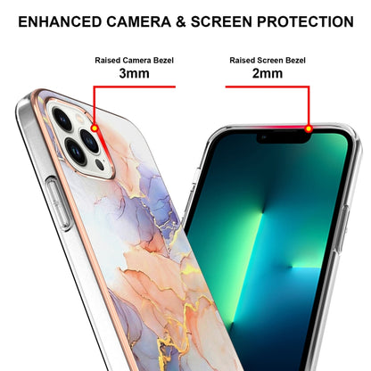 For iPhone 16 Pro Electroplating Pattern IMD TPU Shockproof Case(Milky Way White Marble) - iPhone 16 Pro Cases by buy2fix | Online Shopping UK | buy2fix