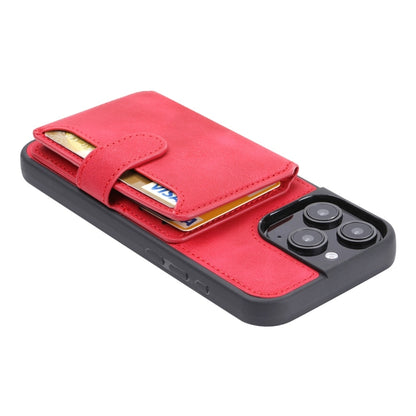 For iPhone 16 Pro Skin Feel Dream RFID Anti-theft PU Card Bag Phone Case(Red) - iPhone 16 Pro Cases by buy2fix | Online Shopping UK | buy2fix