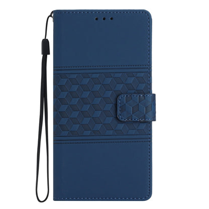 For Samsung Galaxy S24 Ultra 5G Diamond Embossed Skin Feel Leather Phone Case(Dark Blue) - Galaxy S24 Ultra 5G Cases by buy2fix | Online Shopping UK | buy2fix