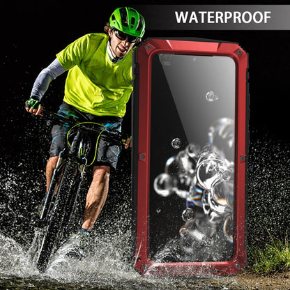 For Samsung Galaxy S20 Plus R-JUST Waterproof Shockproof Dustproof Metal + Silicone Protective Case(Red) - Galaxy Phone Cases by R-JUST | Online Shopping UK | buy2fix