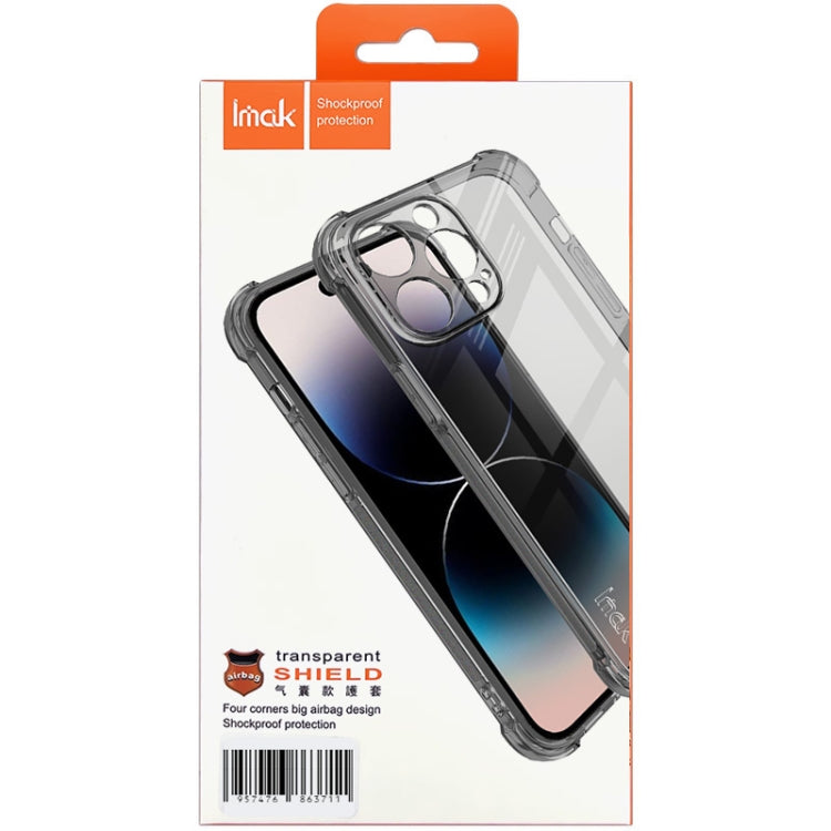 For Asus Zenfone 10 5G imak Shockproof Airbag TPU Phone Case(Transparent Black) - ASUS Cases by imak | Online Shopping UK | buy2fix