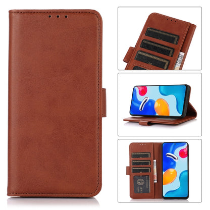 For OPPO Reno11 5G Pro Global Cow Texture Flip Leather Phone Case(Brown) - Reno11 Pro Cases by buy2fix | Online Shopping UK | buy2fix