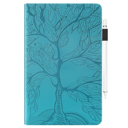 For Samsung Galaxy Tab S9 / S8 / S7 Life Tree Series Horizontal Flip Leather Tablet Case(Lake Blue) - Galaxy Tab S8 Cases by buy2fix | Online Shopping UK | buy2fix