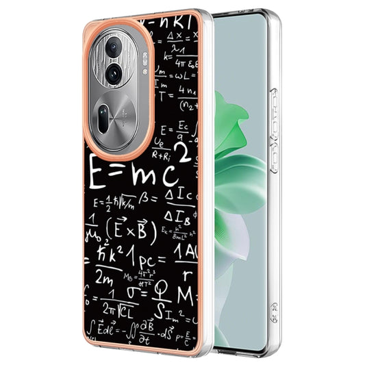 For OPPO Reno11 Pro 5G Global Electroplating Marble Dual-side IMD Phone Case(Equation) - Reno11 Pro Cases by buy2fix | Online Shopping UK | buy2fix