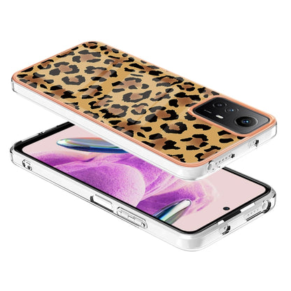 Xiaomi Redmi Note 12S 4G Electroplating Marble Dual-side IMD Phone Case(Leopard Print) - Xiaomi Cases by buy2fix | Online Shopping UK | buy2fix