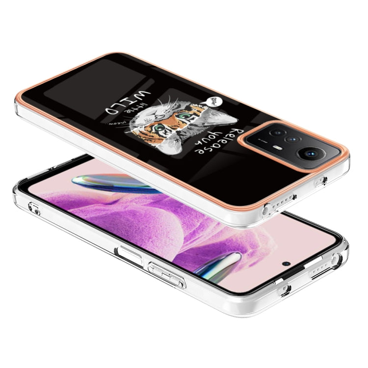 Xiaomi Redmi Note 12S 4G Electroplating Marble Dual-side IMD Phone Case(Natural Growth) - Xiaomi Cases by buy2fix | Online Shopping UK | buy2fix