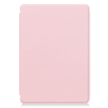 For Samsung Galaxy Tab S9 360 Rotation Transparent Smart Leather Case(Pink) - Galaxy Tab S9 Cases by buy2fix | Online Shopping UK | buy2fix