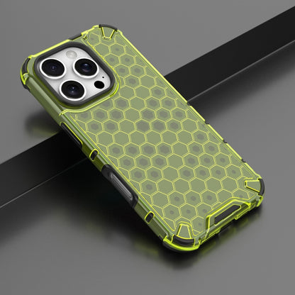 For iPhone 16 Pro Max Honeycomb Shockproof Phone Case(Green) - iPhone 16 Pro Max Cases by buy2fix | Online Shopping UK | buy2fix