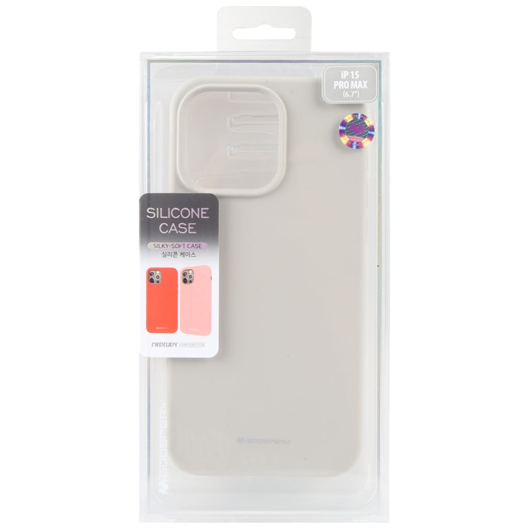 For iPhone 15 Pro Max GOOSPERY SILICONE Silky Soft TPU Phone Case(White) - iPhone 15 Pro Max Cases by GOOSPERY | Online Shopping UK | buy2fix