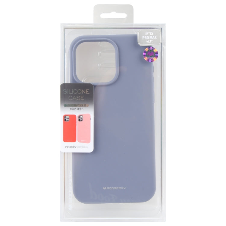 For iPhone 15 Pro Max GOOSPERY SILICONE Silky Soft TPU Phone Case(Lavender Grey) - iPhone 15 Pro Max Cases by GOOSPERY | Online Shopping UK | buy2fix