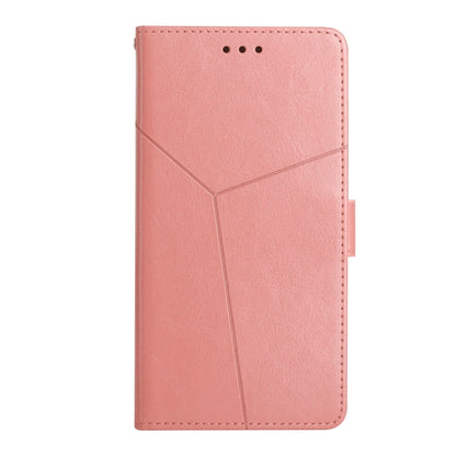 For Motorola Moto G Play 5G 2024 HT01 Y-shaped Pattern Flip Leather Phone Case(Pink) - Motorola Cases by buy2fix | Online Shopping UK | buy2fix