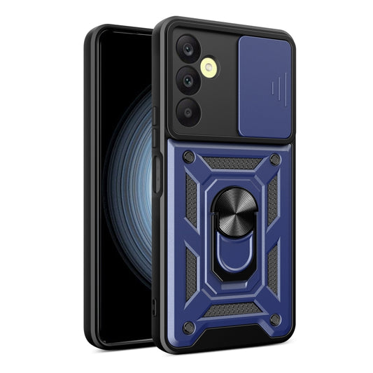 For Samsung Galaxy A25 5G Sliding Camera Cover Design TPU+PC Phone Case(Blue) - Galaxy Phone Cases by buy2fix | Online Shopping UK | buy2fix