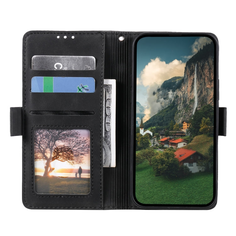 For iPhone 16 Plus Retro Splicing Horizontal Flip Leather Phone Case(Black) - iPhone 16 Plus Cases by buy2fix | Online Shopping UK | buy2fix