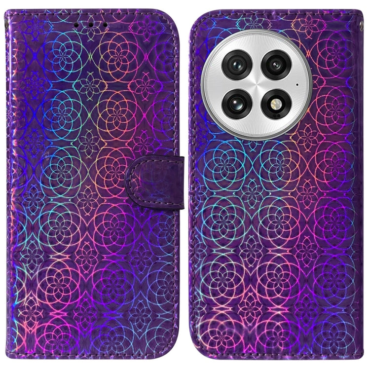 For OnePlus 13 Colorful Magnetic Buckle Leather Phone Case(Purple) - OnePlus Cases by buy2fix | Online Shopping UK | buy2fix