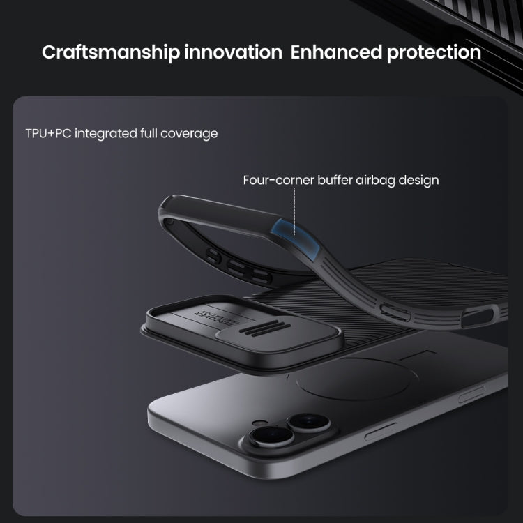 For iPhone 16 Plus NILLKIN CamShield Pro PC Phone Case(Black) - iPhone 16 Plus Cases by NILLKIN | Online Shopping UK | buy2fix