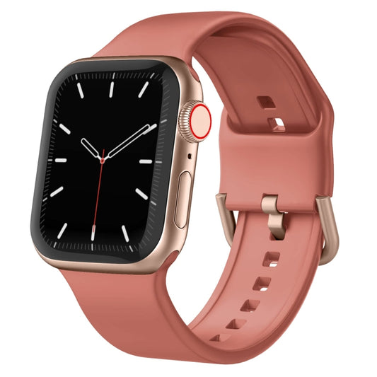 For Apple Watch Series 5 40mm Pin Buckle Silicone Watch Band(Coral) - Watch Bands by buy2fix | Online Shopping UK | buy2fix