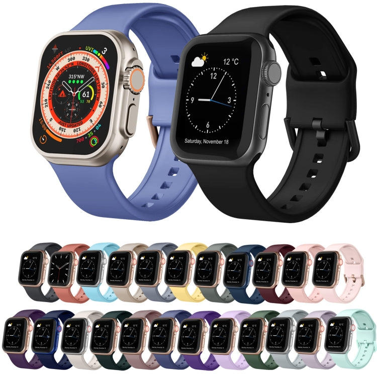 For Apple Watch SE 44mm Pin Buckle Silicone Watch Band(Starlight) - Watch Bands by buy2fix | Online Shopping UK | buy2fix